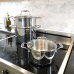 Concentrix Stainless Steel Cookware Set // 5-Piece Set // Black