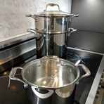 Concentrix Stainless Steel Cookware Set // 5-Piece Set // Black