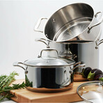 Concentrix Stainless Steel Cookware Set // 5-Piece Set // Black