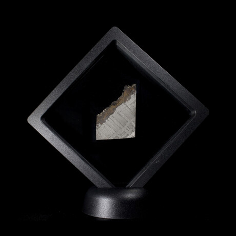 Seymchan Iron Meteorite External Part Slice // Floating Display Stand