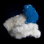 Exceptional Cavansite on Gemmy Miniature Heulandite