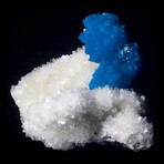 Exceptional Cavansite on Gemmy Miniature Heulandite