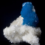 Exceptional Cavansite on Gemmy Miniature Heulandite