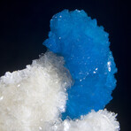 Exceptional Cavansite on Gemmy Miniature Heulandite