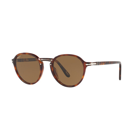 Persol // Men's Phantos Acetate Polarized Sunglasses // Havana + Brown