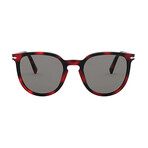 Persol // Unisex Retro Inspired Rounded Square Sunglasses // Red Tortoise + Gray
