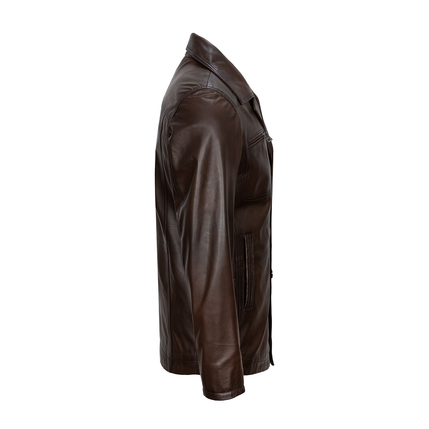 Utility Leather Jacket // Brown (L) - Paul Parker Leather Jackets ...