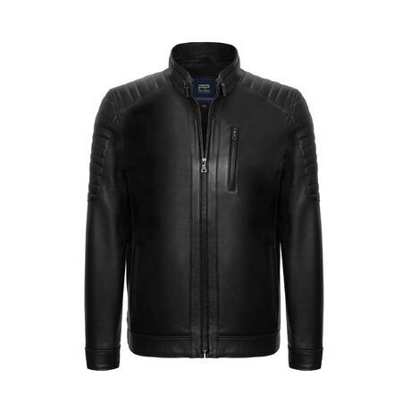 Tristain Leather Jacket // Black (S)