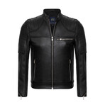 Isiah Leather Jacket // Black (3XL)