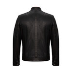 Trey Leather Jacket // Black (L)