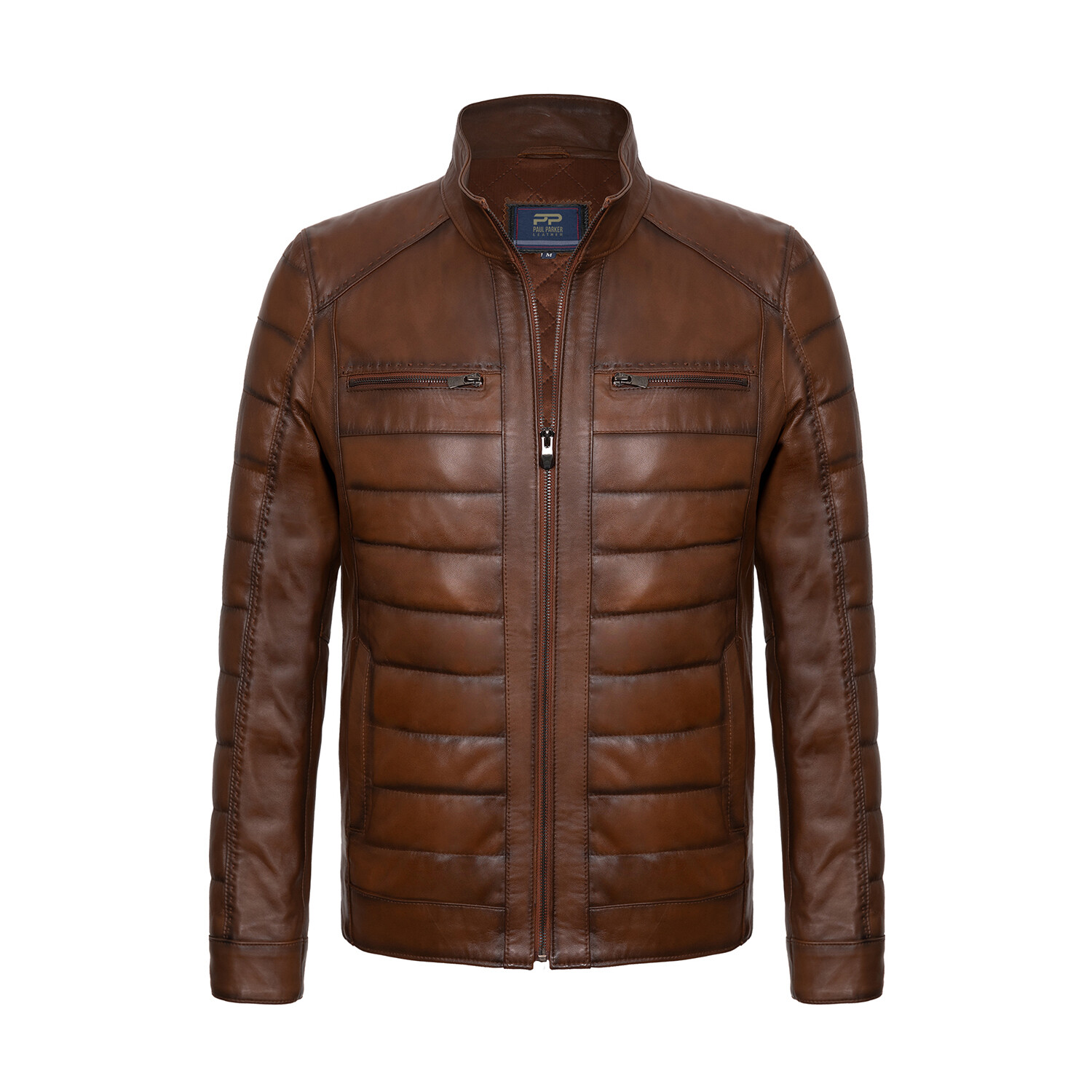 Striped Quilted Jacket // Chestnut (3XL) - Paul Parker - Touch of Modern