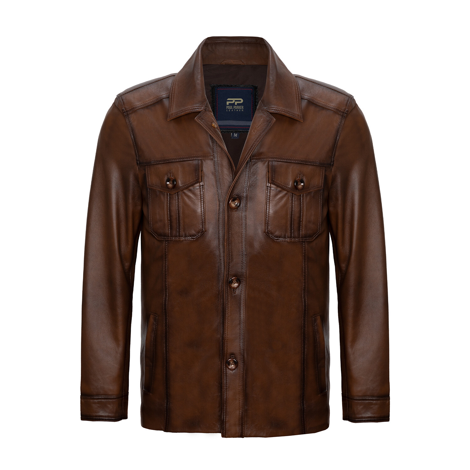 Utility Jacket // Chestnut (XL) - Paul Parker Leather Jackets - Touch ...