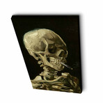 Skull of a Skeleton with Burning Cigarette (17.7"L x 27.5"W x 1.1"D)
