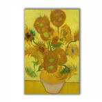 Still Life: Vase with Fifteen Sunflowers (27.5"H x 17.7"L x 1.1"D)