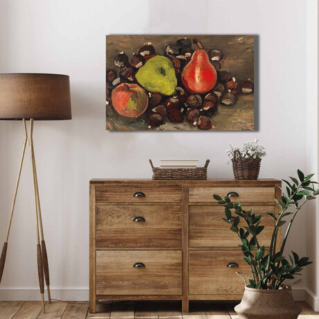Still Life with Fruit and Chestnuts (17.7"H x 27.5"W x 1.1"D)