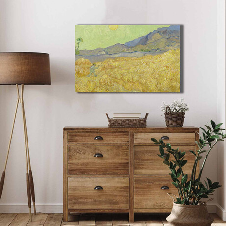 Wheat Fields with Reaper at Sunrise (17.7"H x 27.5"W x 1.1"D)