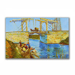 The Langlois Bridge at Arles with Women Washing (17.7"H x 27.5"W x 1.1"D)