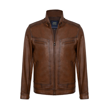 Racer Leather Jacket // Chestnut (S)