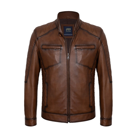 Ray Leather Jacket // Chestnut (S)