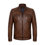 Ray Leather Jacket // Chestnut (XL)