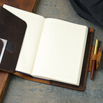 A5 Notebook Organizer Leather Case. // Notebook İncluded // Brown