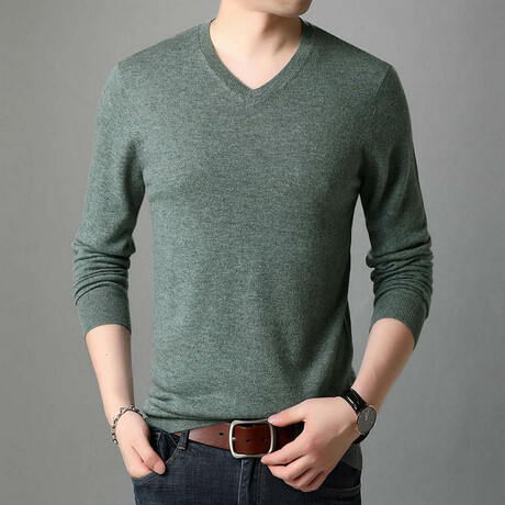 Cannon Sweater // Gray-Green (XS)