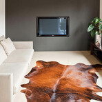 Natural Kobe Cowhide Rug // 5' X 7' (Brown & White)