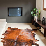Kobe Exotic Cowhide Rug // 6' X 7' (Dark Brindle)
