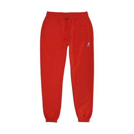 Embroidered Jogger // Red (S)