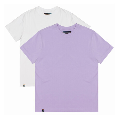 Men's 2-Pack Lux Cotton Tees // Lilac + White (S)