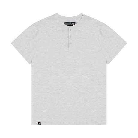 Lux Cotton Henley Tee // Ash Gray (S)