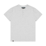 Lux Cotton Henley Tee // Ash Gray (M)