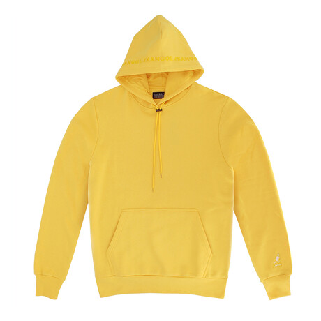 Men's Embroidered Cotton Blend Hoodie // Banana (S)