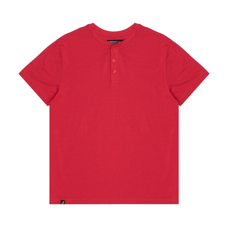 Men's Lux Cotton Blend Henley // Watermelon (S)