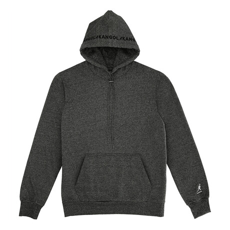Men's Embroidered Cotton Blend Hoodie // Black Syro (S)