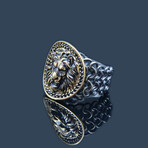 Supreme Lion Gold Plated & Oxidized Ring (6)