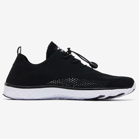 Aleader Men's Xdrain Flex Knit Water Shoes // Black + White (US: 7)