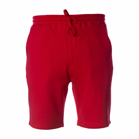 Comfort Soft Fleece Shorts // Red (S)