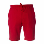 Comfort Soft Fleece Shorts // Red (L)