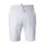 Comfort Soft Fleece Shorts // White (XL)