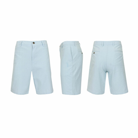 Flat-Front Cotton Stretch Oxford Chino Shorts // Mint (XS)