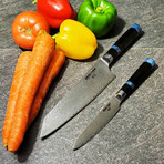 Damscus Limited Knife 2-Piece Set // Chef Knife + Utility Knife Set