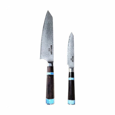 Damscus Limited Knife 2-Piece Set // Chef Knife + Utility Knife Set