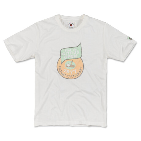 Vintage Fade Brass Tack Tee Florida Citrus Open // Dove White (Small)