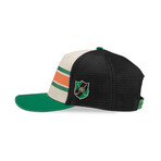 Sinclair Trucker Mesh Hat Florida Citrus Open // Black Ivory + Kelly Green