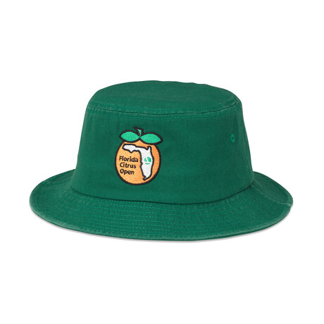 Washed Twill Bucket Hat Florida Citrus Open // Emerald (S/M)