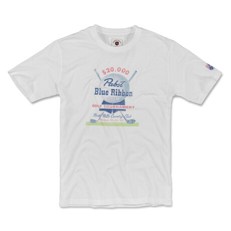 Vintage Fade Brass Tack Tee Pabst // White (Small)