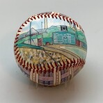 Forbes Field (Baseball + Display Case + Wooden Stand)