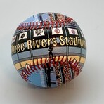 Three Rivers Stadium (Baseball + Display Case + Wooden Stand)