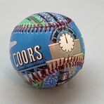 Coors Field (Baseball + Display Case + Wooden Stand)